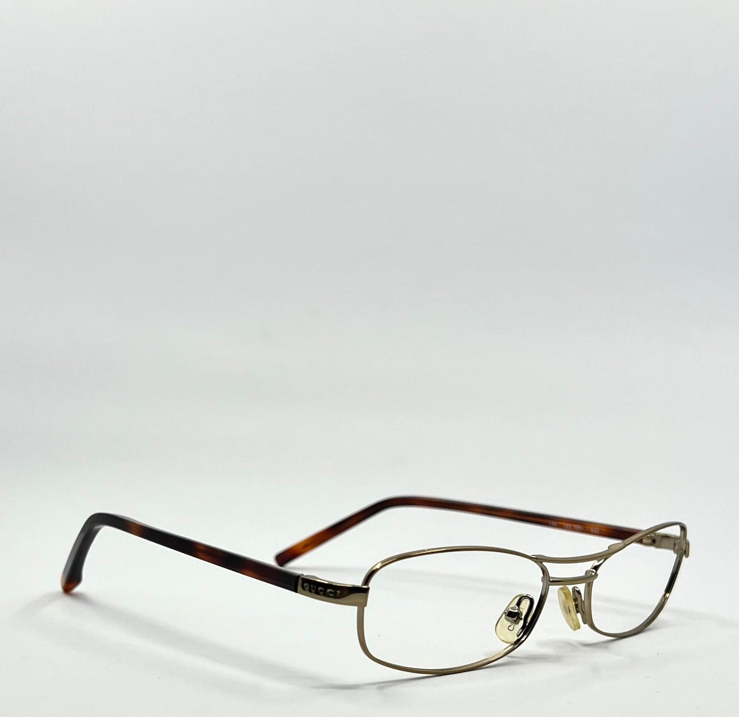 Gucci Gg1681 840 Vintage Deadstock Eyeglass Frame Gold Tortoise 135 Italy
