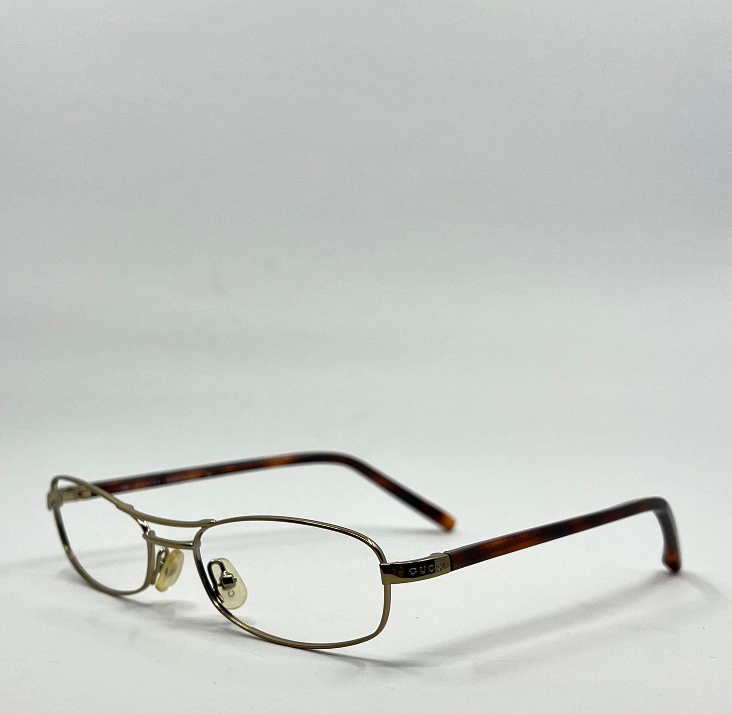 Gucci Gg1681 840 Vintage Deadstock Eyeglass Frame Gold Tortoise 135 Italy