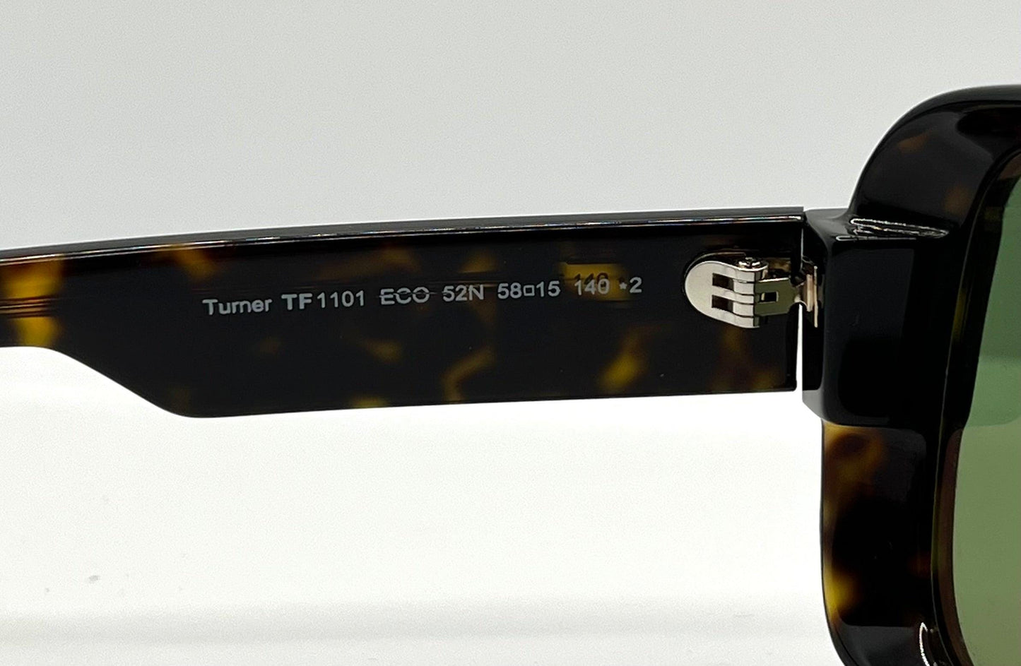 Tom Ford Turner Tf1101 Eco 52N 58-15 140 Tortoise Green Lens-Full Kit-New-Italy