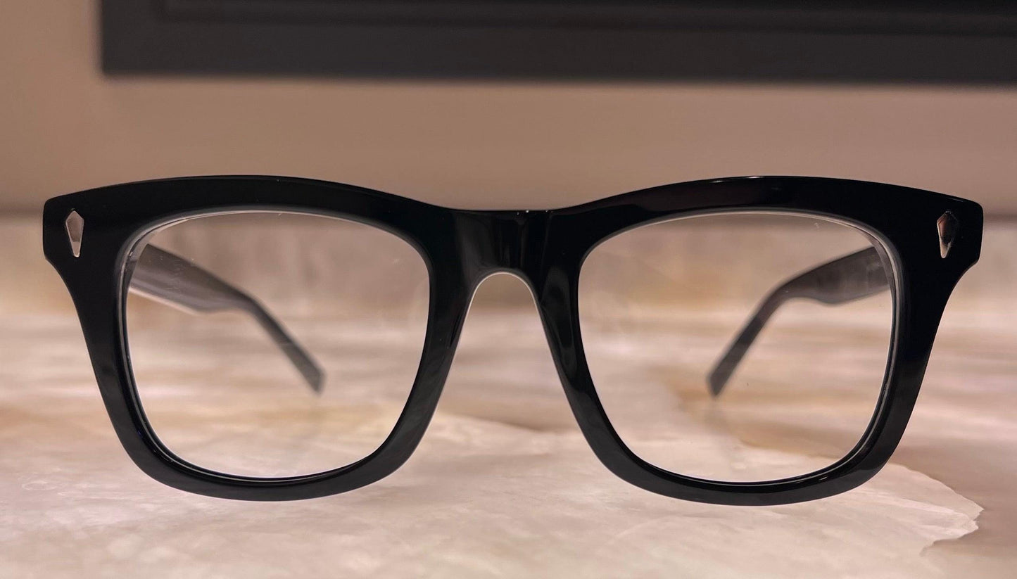 Bellagio Eyewear-Solid Black Wayfarer Model: Yc-21164 C1 | Size 49-22-148 | Brand New