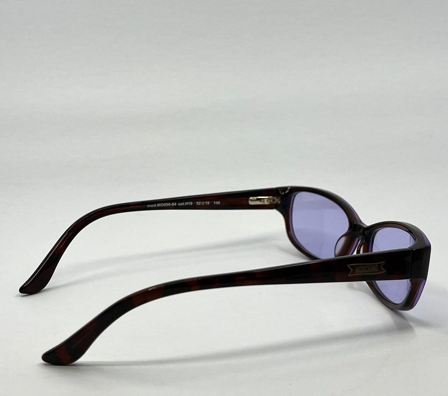 Moschino Mo096-04 Vintage Sunglasses W|New Solid Purple Custom Tinted Lenses-Full Kit-Italy
