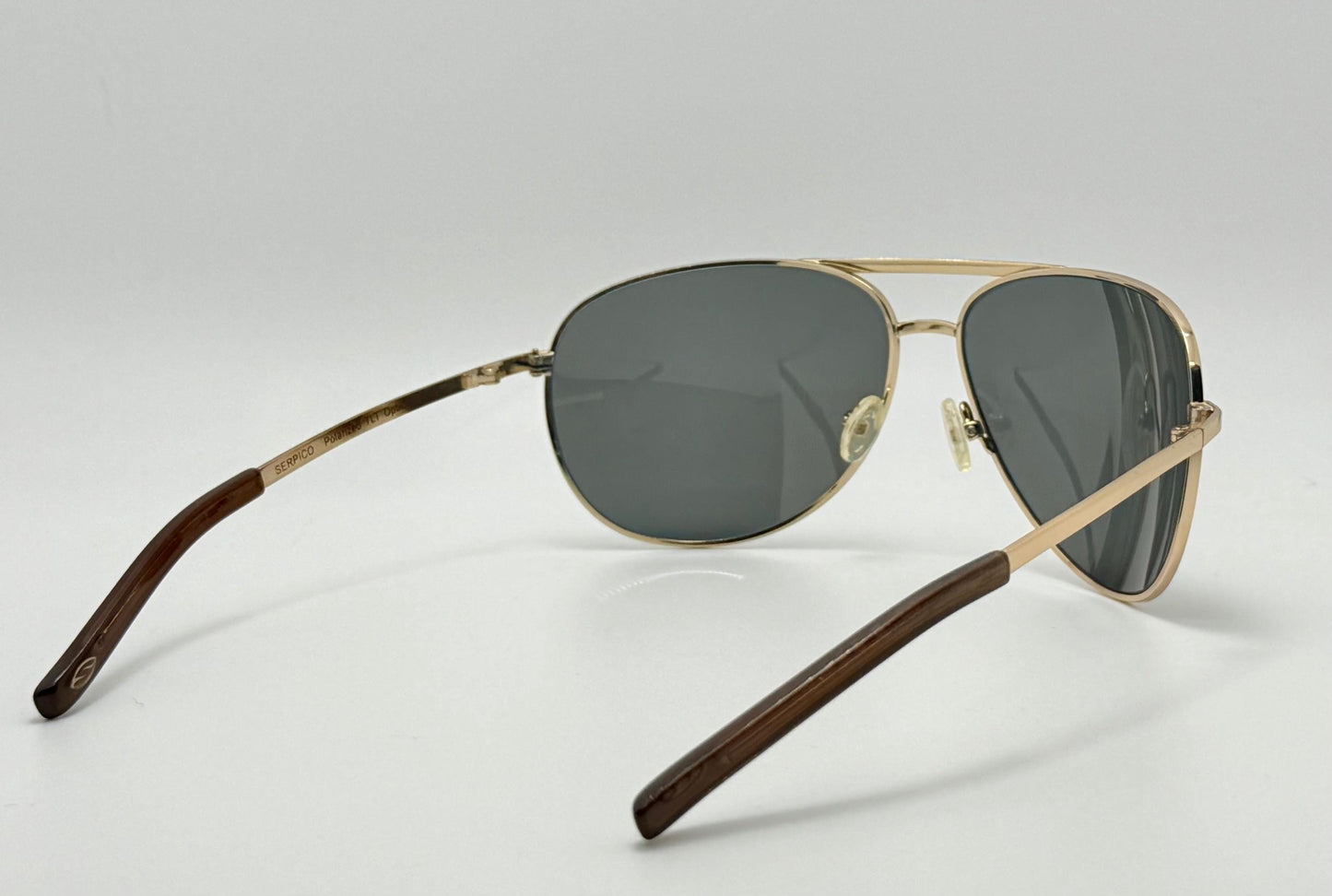 Smith Serpico Gold Aviator with Custom Polarized Blue|Grey Berko’s Designs Lenses