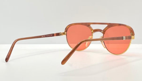 Krizia K65 Vintage Sunglasses w|New, Custom Coral Red Lenses-53mm-Italy