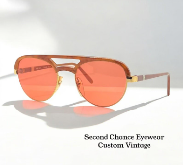 Krizia K65 Vintage Sunglasses w|New, Custom Coral Red Lenses-53mm-Italy