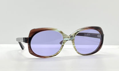 ARTOPTIC INES 52-20 – Vintage French Butterfly Sunglasses w/New, Custom Violet Lenses-Deadstock