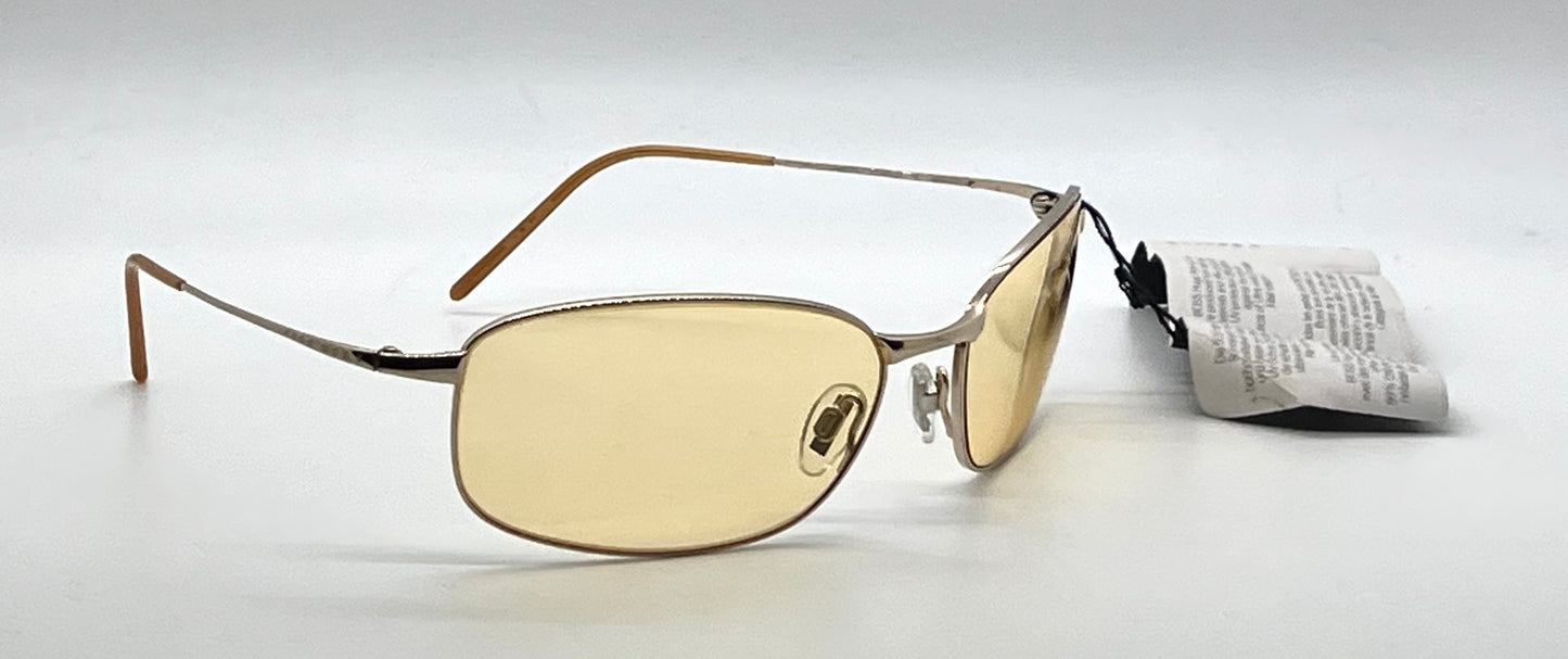 Hugo Boss Hb5774 Titanium Aviator Sunglasses Amber Lens Deadstock Japan