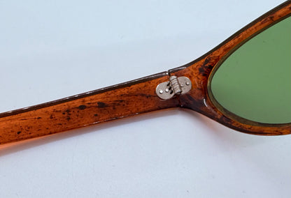 COOL-RAY Polaroid 125 Vintage Sunglasses w/New, Custom Bottle Green Lenses