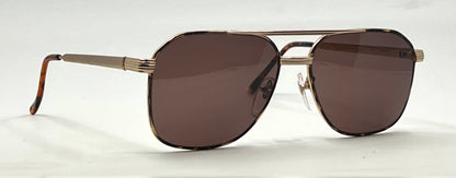 GALANT 102/FLEX Gold 18KGP Vintage Sunglasses – New Brown Second Chance Lenses