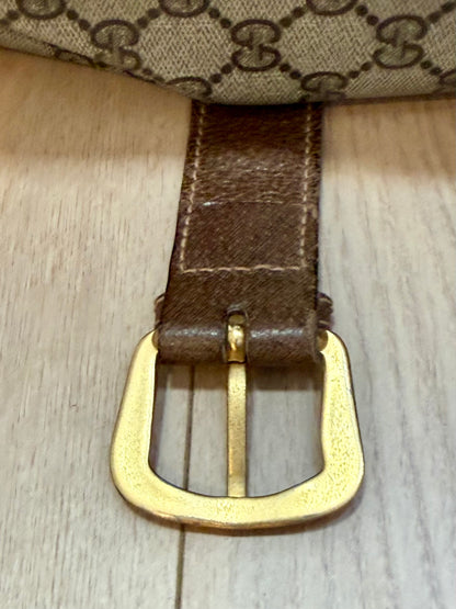 Vintage Gucci GG Supreme Web Stripe Suitcase 1980s Travel Case