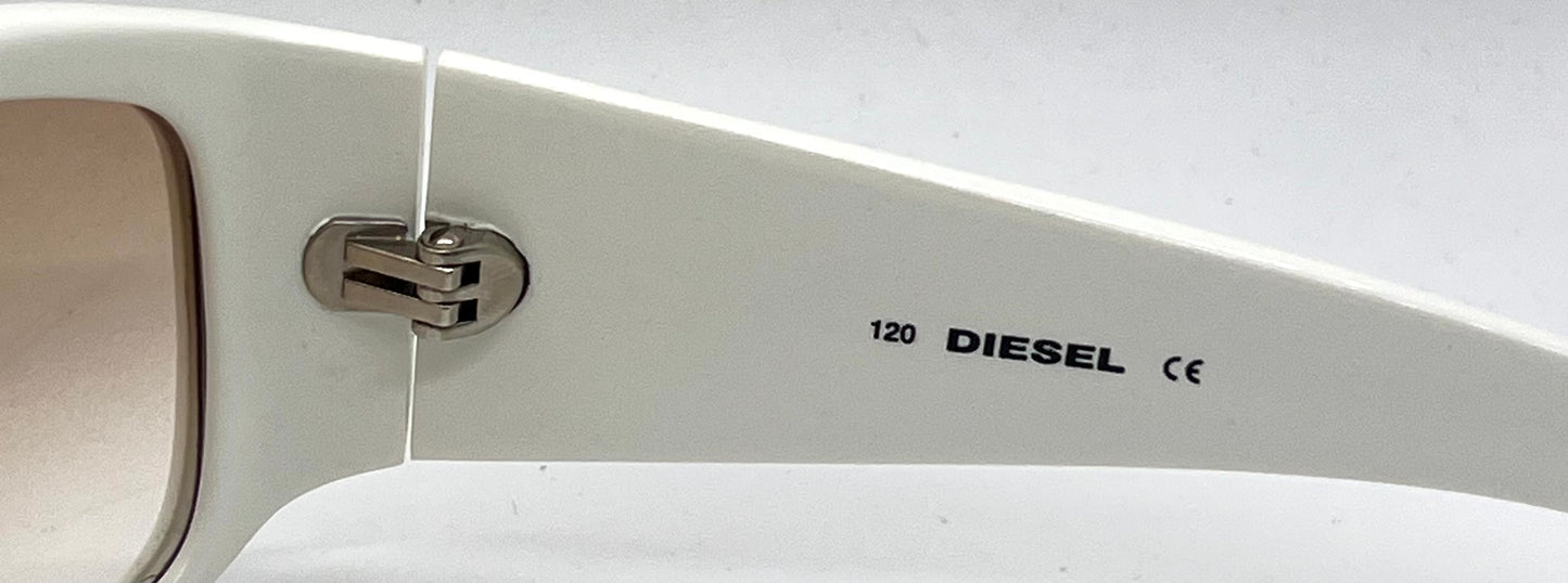 Diesel DS0046/S VINTAGE Y2K White Crystal Sunglasses-Unworn/NOS Made in Italy 64mm