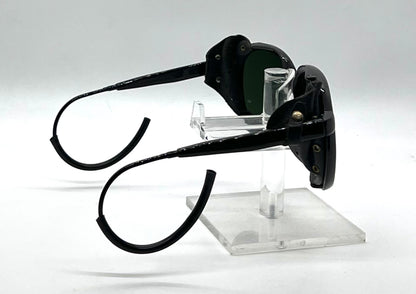 Japan Glacier Vintage Sunglasses-Deadstock Glass Lens Leather Side Shields