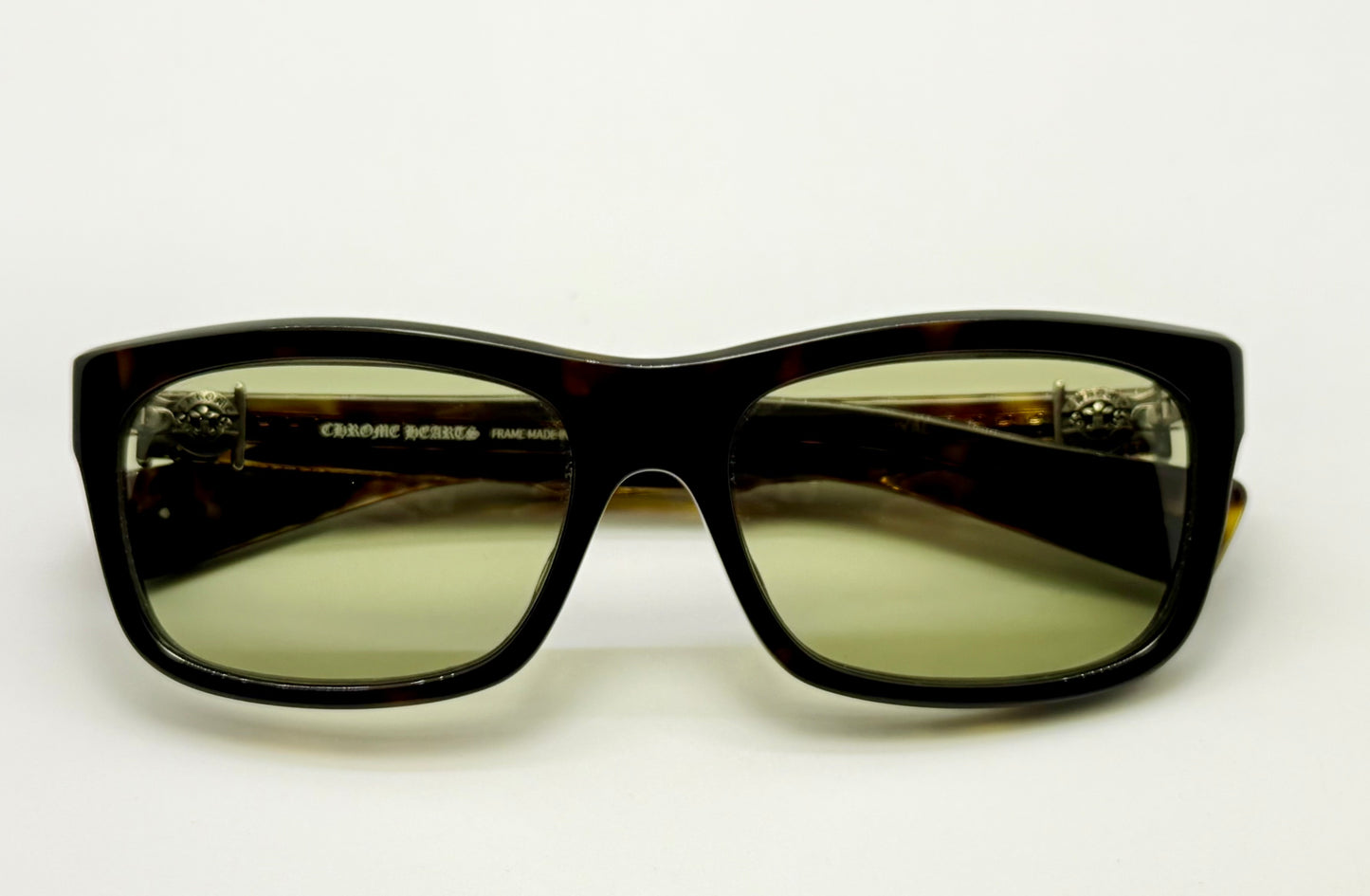 Brand New Chrome Hearts “MYDIXADRYLL” Sunglasses Tortoise Frame w/.925 Sterling Silver-Made in Japan