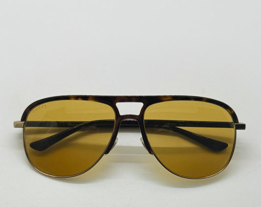 Gucci GG0292S 004 Tortoise & Gold Aviator Sunglasses-Full Kit-Brand New