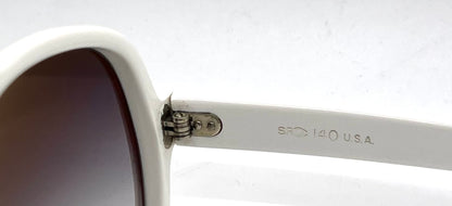 SRO VINTAGE Optical White Oversized Aviator Sunglasses-New Gray Gradient Lens-USA