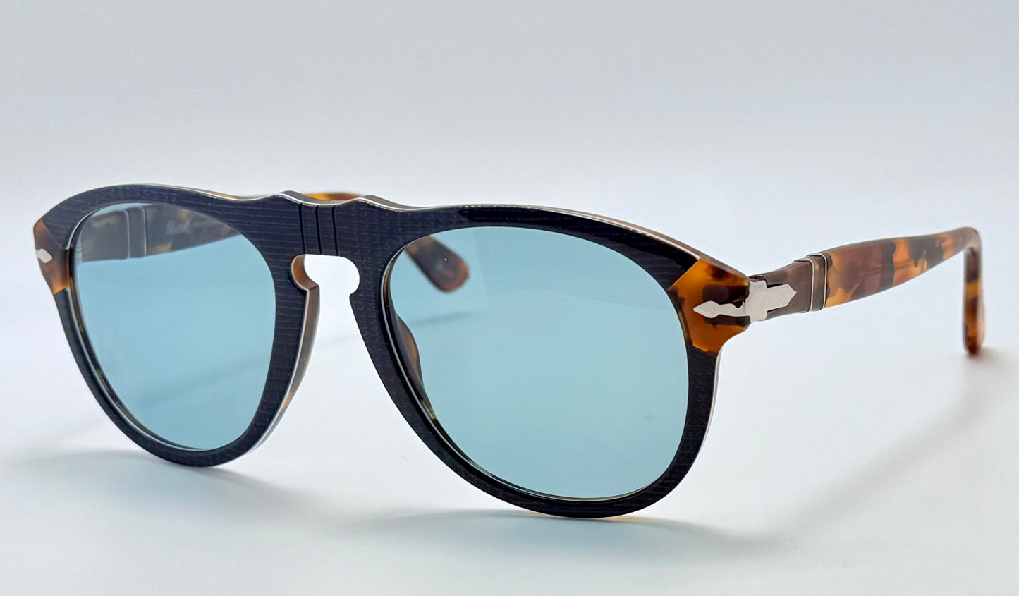 Vintage Persol 649 Sunglasses 1090/3R - Blue Prince of Wales Havana with Polarized Blue Lenses | Collector’s Condition