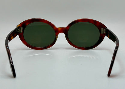 Vintage SRO U.S.A. 5 3/4 - Tortoise Panto Sunglasses with Brand New, Custom Berko's Designs Evergreen Lenses