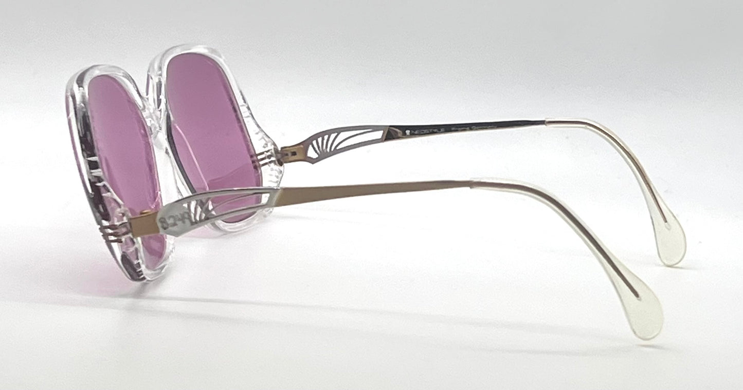 Neostyle Plaza 22A-Vintage Sunglasses-New Solid Rose  Custom Lenses-Unworn