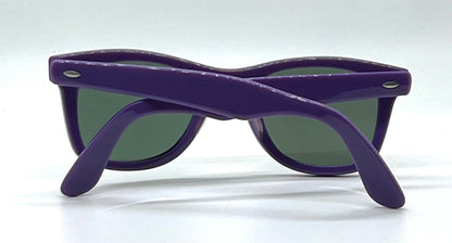 Vintage Handmade USA Purple Acetate Sunglasses Original B&L Green Lenses NOS