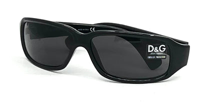 D&G 2165 VINTAGE Y2K Black Sunglasses 61-13 Unworn-Full Kit-Italy