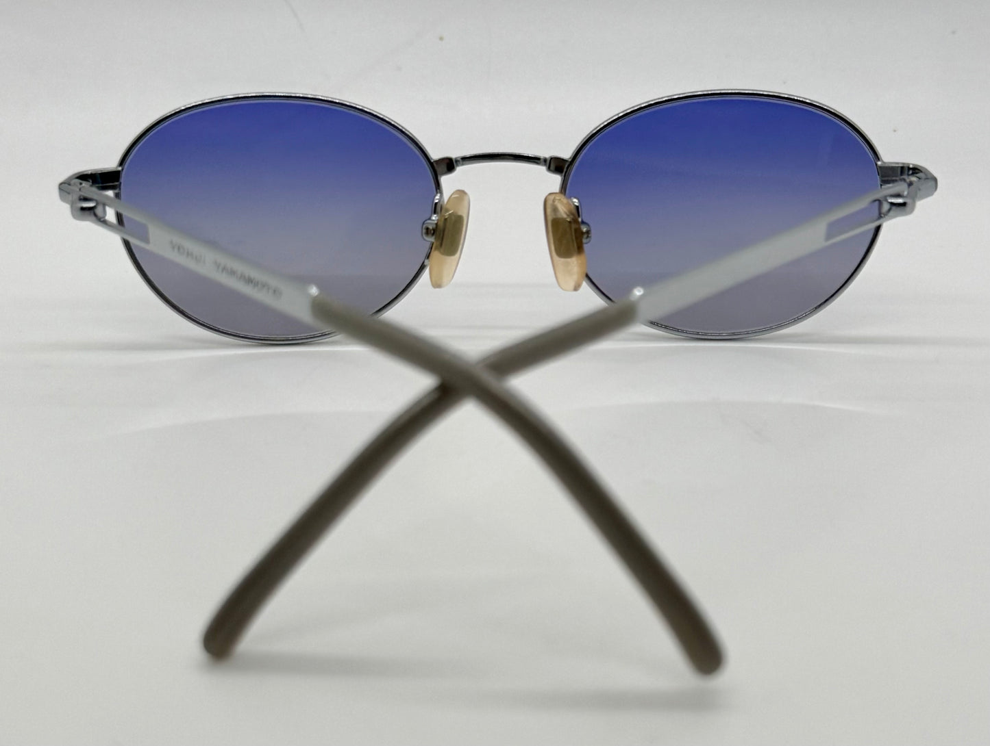 Yohji Yamamoto Vintage Japanese Oval Sunglasses-Unworn-Blue Gradient Lenses