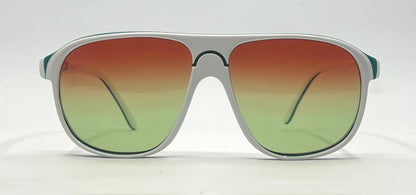 Safilo HIT 26 VINTAGE White Sunglasses-New Red/Green CUSTOM Gradient Lenses