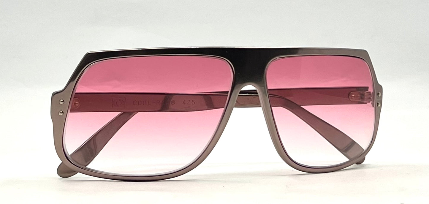 Polaroid Cool Ray 425 Vintage Sunglasses w|New Gradient Rose Tinted Lenses