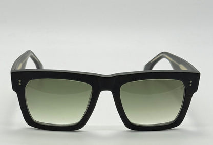 JAZO Sunglasses-Bold Square Sunglasses – Black Acetate with Green Gradient Lenses-Brand New