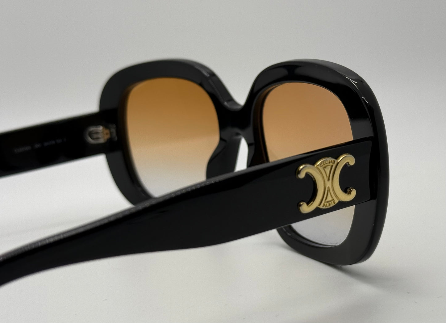 Brand New-Custom CELINE CL50106i 001 Sunglasses | Black with Amber Gradient Berko’s Designs Lenses