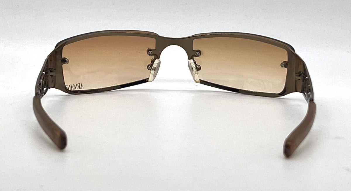 Armani 9018-Y2K Style Bronze Flame Cutout Sunglasses-Unworn/Original-Italy