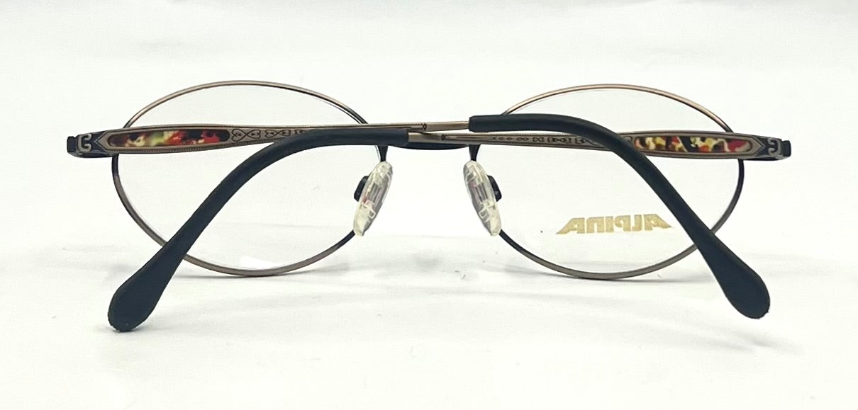 Vintage Alpina Windows 704 Round Metal Optical Frame 51-19 Deadstock