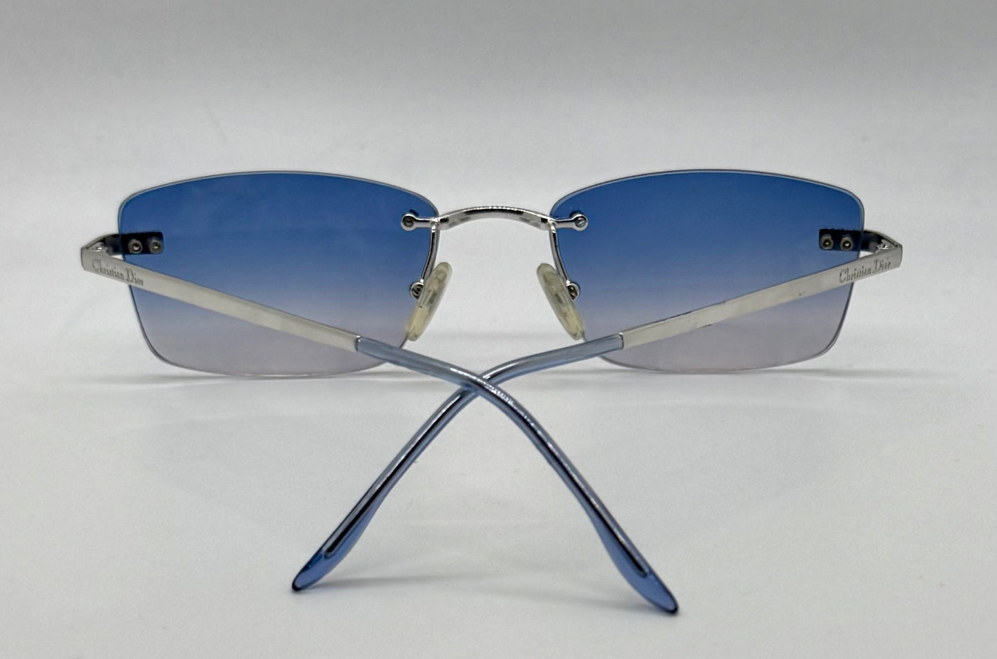 Christian Dior Tiger Rimless Vintage Sunglasses-New Gradient Custom Lenses-58mm-Unworn