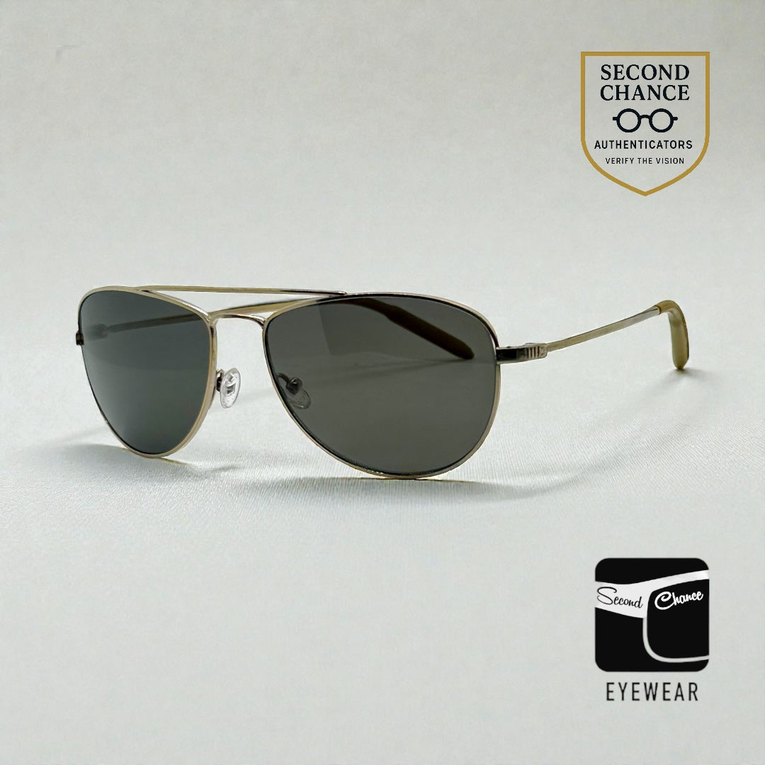 Mosley Tribes Aviatrix-Vintage Sunglasses-Gold Frame-Polarized Lenses-Full Kit