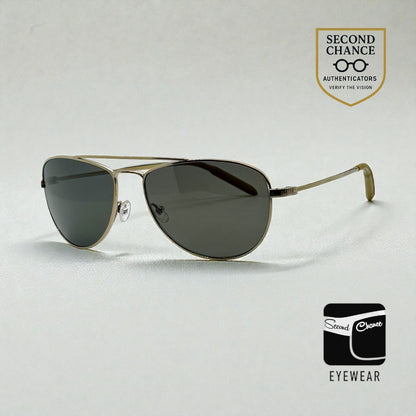Mosley Tribes Aviatrix-Vintage Sunglasses-Gold Frame-Polarized Lenses-Full Kit