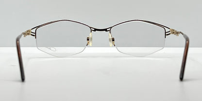 CAZAL 446 COL. 225 Vintage Eyeglass Frame-Made in Germany-Gold & Bronze Wire Semi-Rimless
