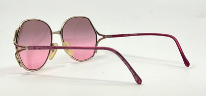 Euroline Exclusive 469 0V55 Vintage Sunglasses-New Pink/Gold Custom Gradient Lenses