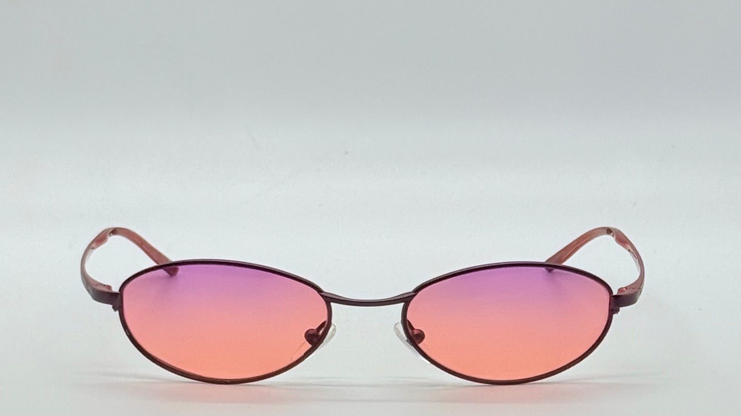 Christian Dior CD3605 32S Y2K Red Oval Sunglasses w/Custom Sunset Gradient Lenses