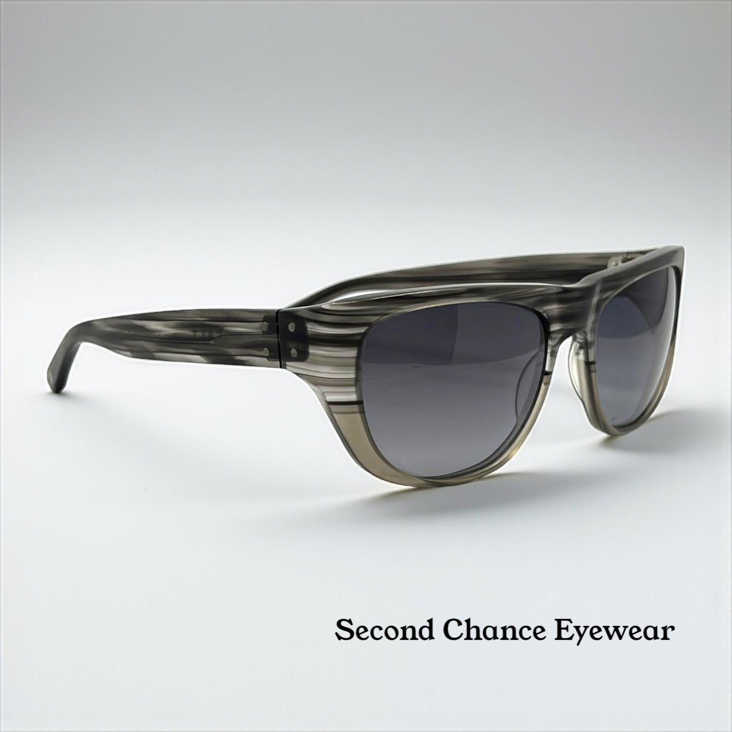 SALT. Polarized Sunglasses- Striated Grey Acetate-Japan-Unworn/Deadstock