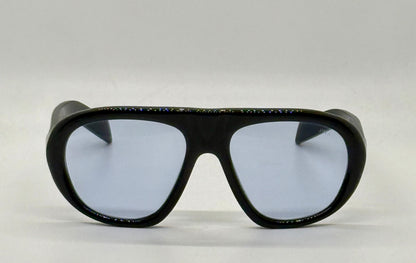 Prada SPR C05 Oversized Shield Sunglasses Black Unworn Full Kit Italy