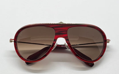 Christian Louboutin Sunglasses-LB0004 68F Red/Gold-61mm-Zeiss Lenses-New/Unworn-Italy