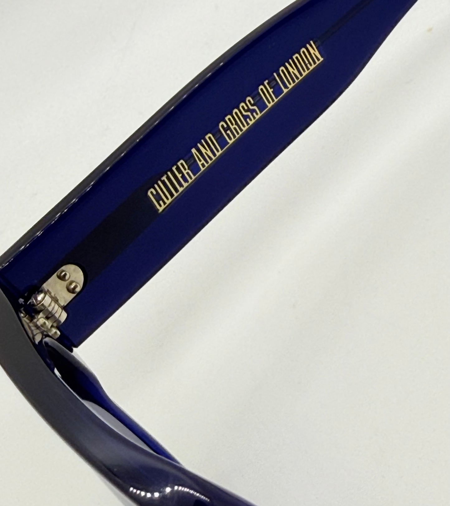 Cutler and Gross M1016 CNB Sunglasses w/New Solid Soft Plum/Purple Tint Custom Lenses-Rare Blue-56mm-Handmade in Italy