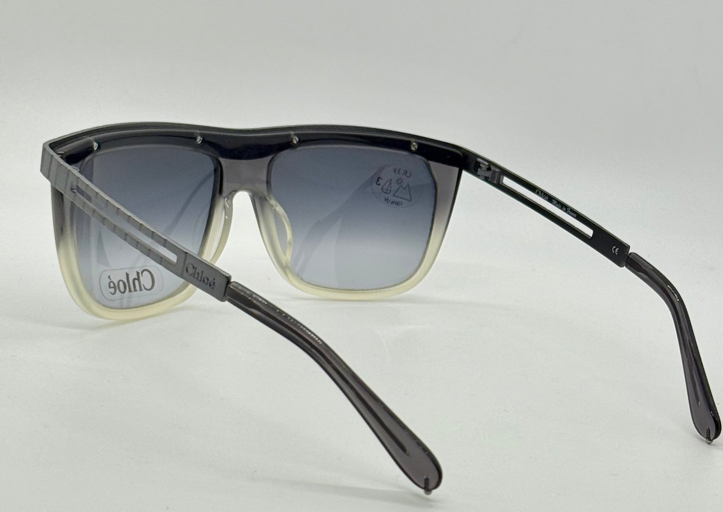 Chloé CL2186 C01-VINTAGE Shield Sunglasses-RARE/UNWORN-France-58mm-Grey Gradient