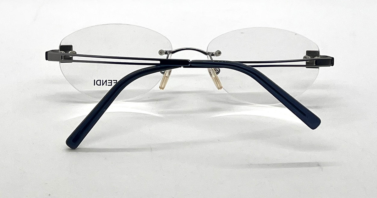 Fendi F585 Rimless Crystal FF VINTAGE Eyeglasses UNWORN/Italy 52-16-130mm