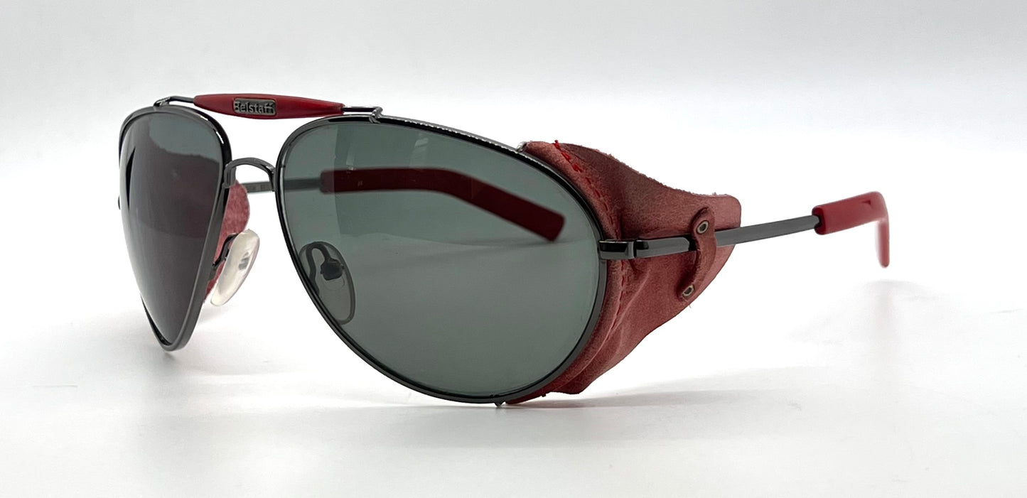 Belstaff PILOT 13-269 Vintage Aviator-Glacier Leather Shields-UNWORN-Italy