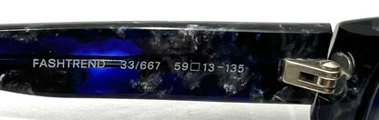 Neostyle Fashtrend 33/667 VINTAGE Sunglasses-Blue Acetate-New Gradient Custom Lenses