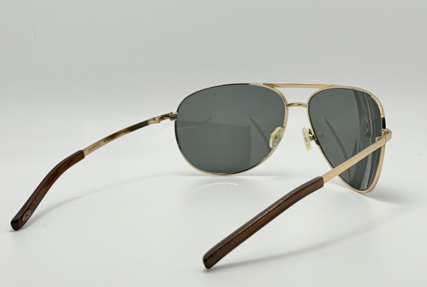 Smith Serpico Gold Aviator with Custom Polarized Blue/Grey Berko’s Designs Lenses