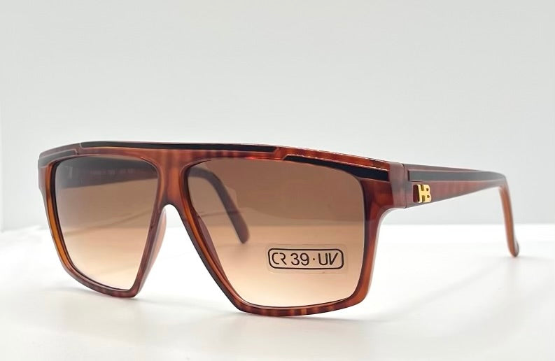Vintage Harvé Benard 402 Sunglasses Italy K33 CR39 Tortoise Shield 60mm