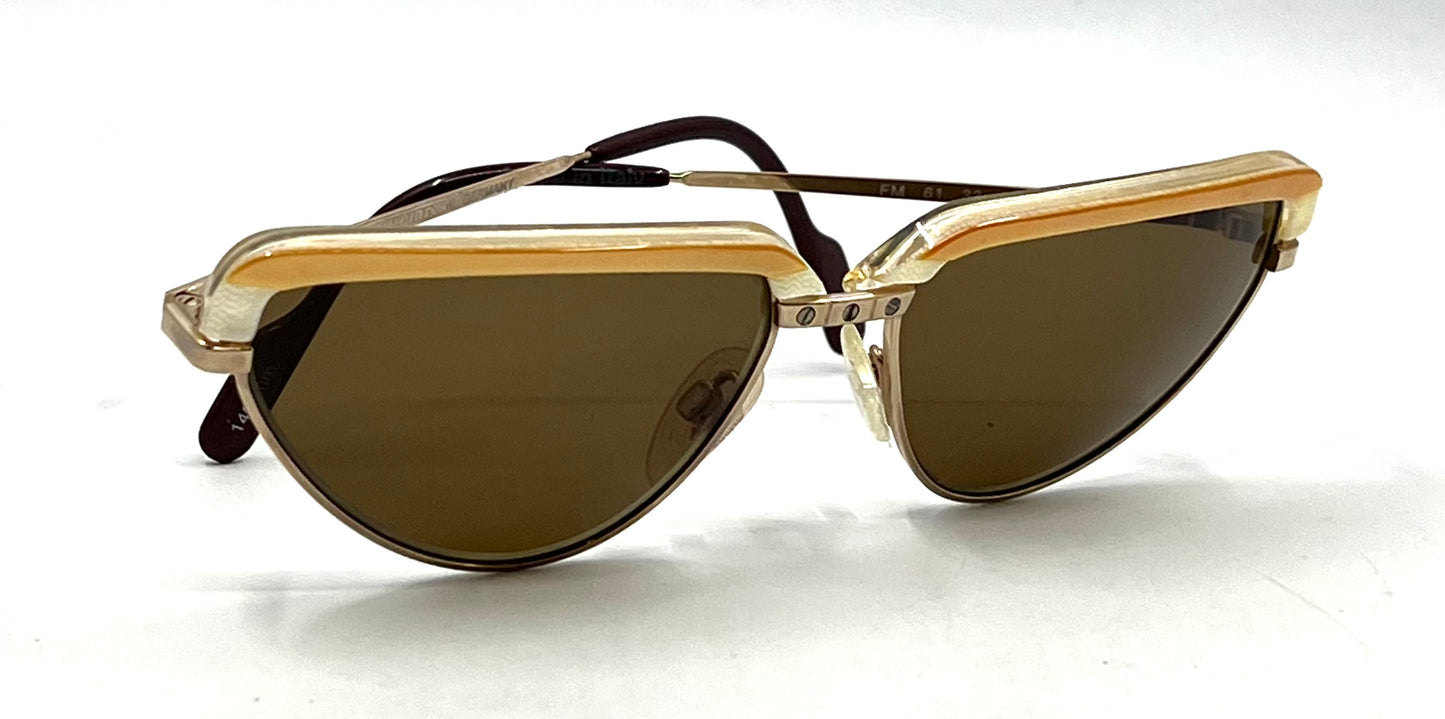 Alpina FM 61 West Germany Cat Eye Vintage Sunglasses-New Custom Lenses-Unworn