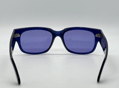 Cutler and Gross M1016 CNB Sunglasses w/New Solid Soft Plum/Purple Tint Custom Lenses-Rare Blue-56mm-Handmade in Italy
