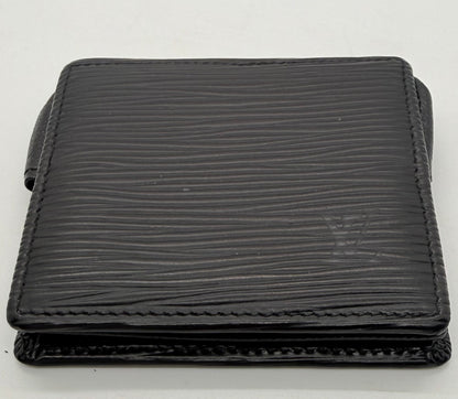 Louis Vuitton Vintage Black Epi Leather Snap Coin Purse-France