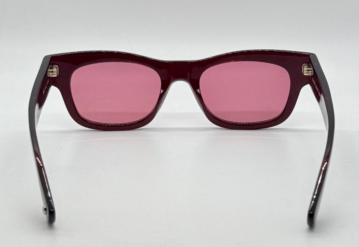 Garrett Leight WOZ MER 49[]21-Merlot Lilac Lens Sunglasses-New/Unworn-Full Kit